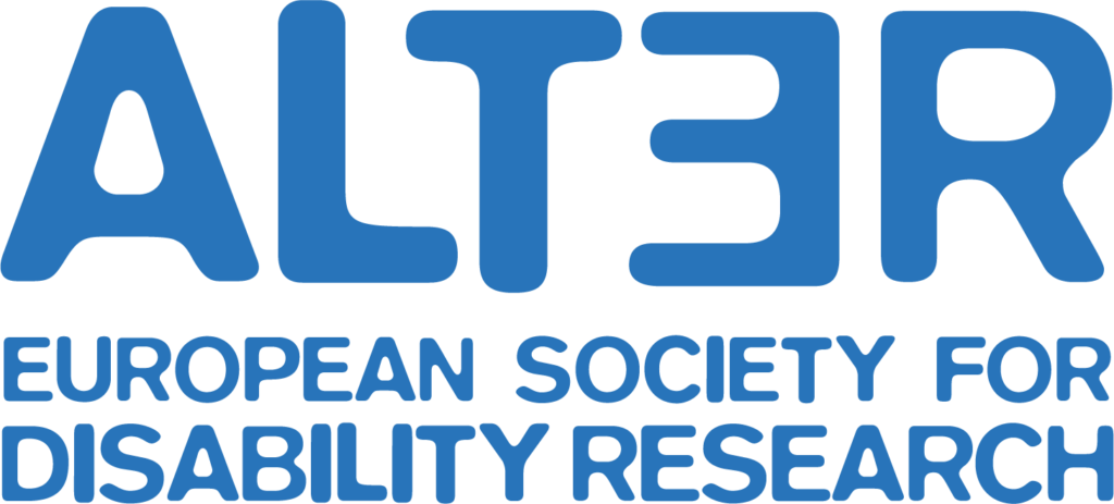 Logo de la conférence ALTER, qui précise "European Society for Disability Research"